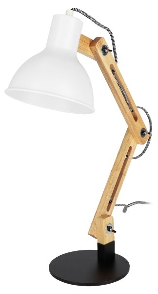 Lampă de masă 1xE27/40W/230V albă/neagră