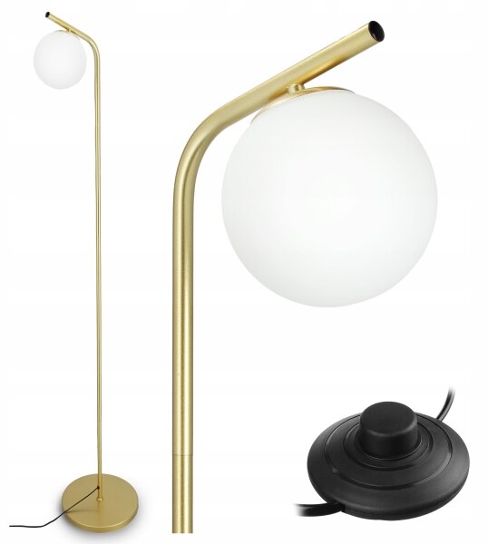 Lampă de podea 1xE27/40W/230V auriu/alb