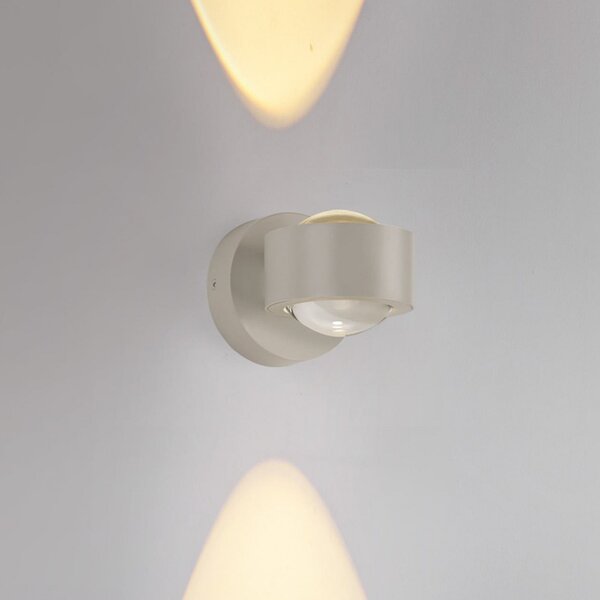 JUST LIGHT. GmbH Aplica de perete cu LED-uri Chia, nisip, fier, 3.000 K, reglabil, Bej, Camera de zi / sufragerie, Metal, Modern