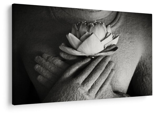 Tablou - Lotus în mâinile lui Buddha (90x60 cm)
