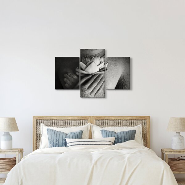 Tablou - Lotus în mâinile lui Buddha (90x60 cm)