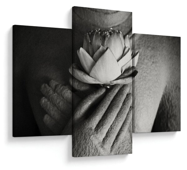 Tablou - Lotus în mâinile lui Buddha (90x60 cm)