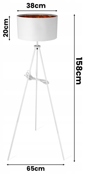 Lampă de podea albă 1xE27/40W/230V