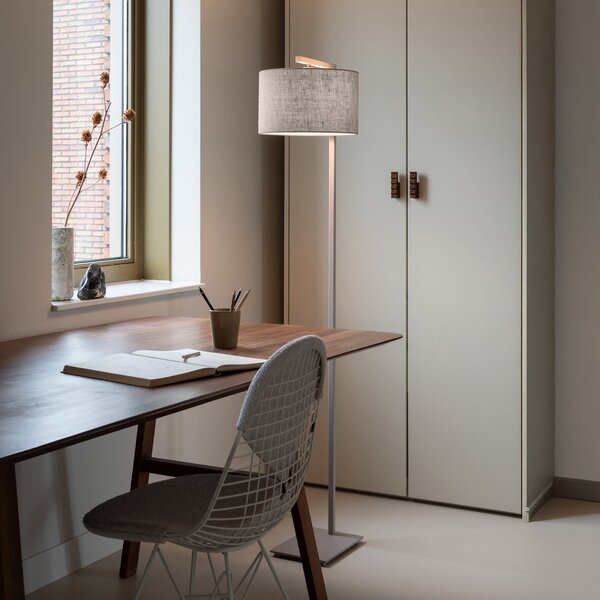 IT´S ABOUT ROMI IT'S lampadar Boston Ø32cm gri închis/culoarea nisipului, Bej, Camera de zi / sufragerie, Țesătură / Textil, Modern