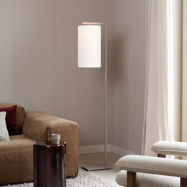 IT´S ABOUT ROMI IT'S lampadar Boston, Ø 25 cm, alb/culoarea nisipului, Bej, Camera de zi / sufragerie, Țesătură / Textil, Modern