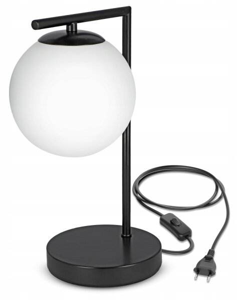 Lampă de masă 1xE27/40W/230V neagră/albă