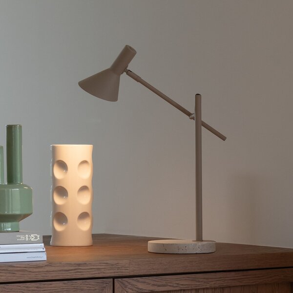 IT´S ABOUT ROMI IT'S Lampă de masă Izmir, culoare nisip, înălțime 59 cm, Bej, Studiu / Birou, Metal
