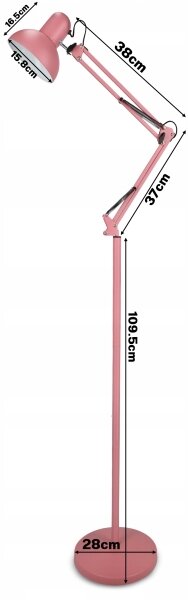 Lampă de podea 1xE27/40W/230V roz