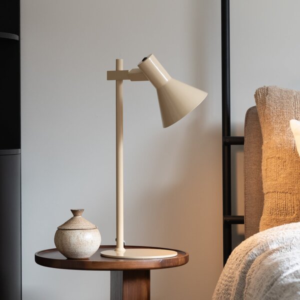IT´S ABOUT ROMI IT'S Lampă de masă Stavanger, bej, înălțime 51 cm, Bej, Studiu / Birou, Metal, Scandinavă