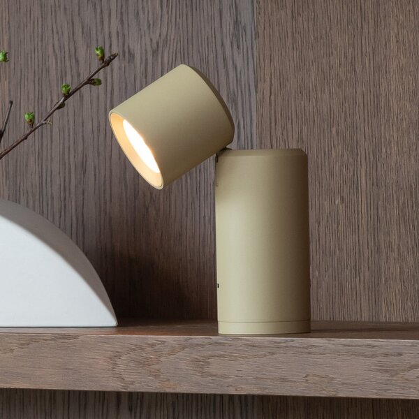 IT´S ABOUT ROMI IT'S Lampă de birou cu LED Milan, bej, 19 cm, reglabil, Bej, Camera de zi / sufragerie, Aluminiu, Modern