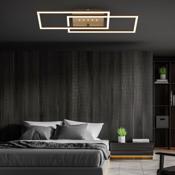 Brilo - Plafonieră dimabilă LED/30W/230V 3000K maro
