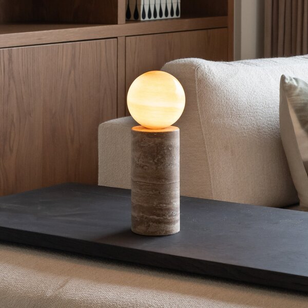 IT´S ABOUT ROMI IT'S Lampă de masă Tivoli, culoare nisip, înălțime 33 cm, Bej, Camera de zi / sufragerie, Piatră, Modern