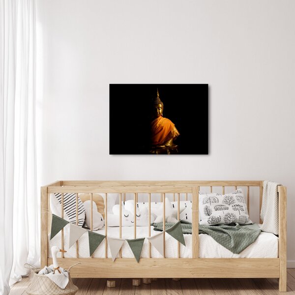 Tablou - Statuia lui Buddha de aur (70x50 cm)