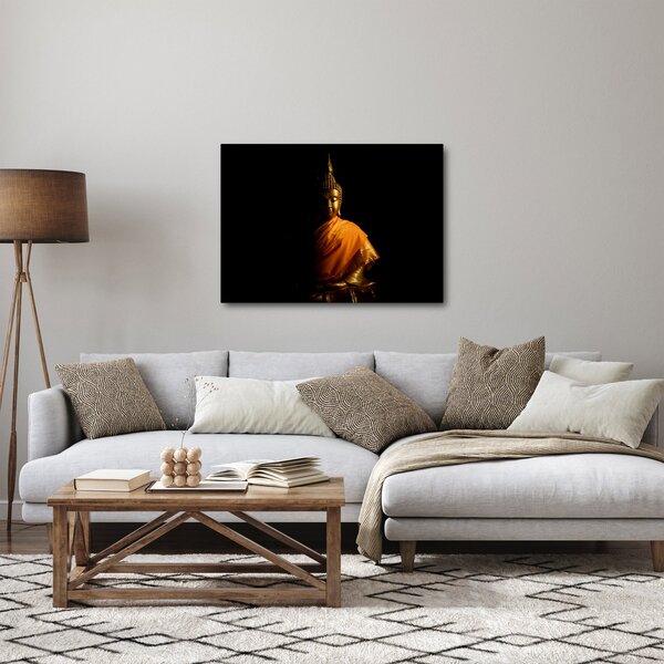 Tablou - Statuia lui Buddha de aur (70x50 cm)