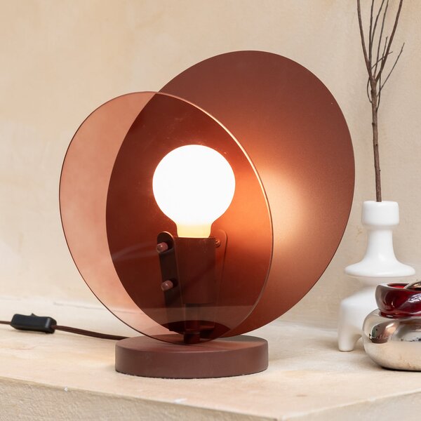 IT´S ABOUT ROMI IT'S Lampă de masă Toledo, maro, înălțime 33 cm, Maro / Rugină, dormitor, Sticlă, Modern