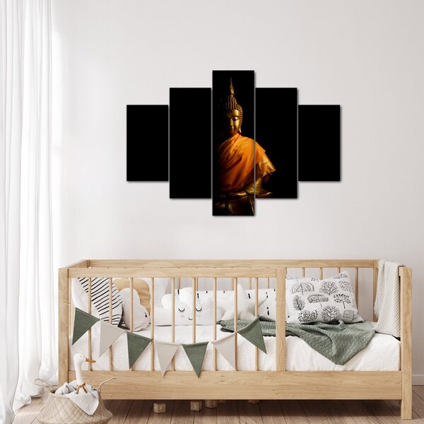 Tablou - Statuia lui Buddha de aur (150x105 cm)
