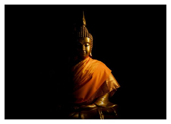 Tablou - Statuia lui Buddha de aur (70x50 cm)