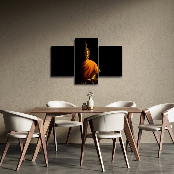 Tablou - Statuia lui Buddha de aur (90x60 cm)