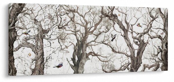 Tablou - Model de pădure, desen (120x50 cm)