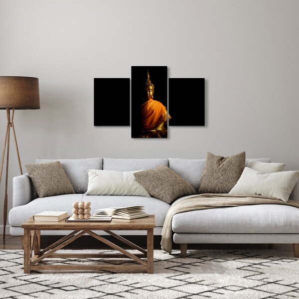 Tablou - Statuia lui Buddha de aur (90x60 cm)