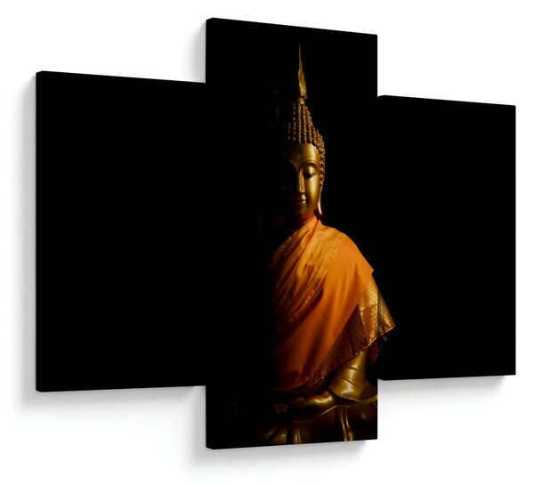 Tablou - Statuia lui Buddha de aur (90x60 cm)