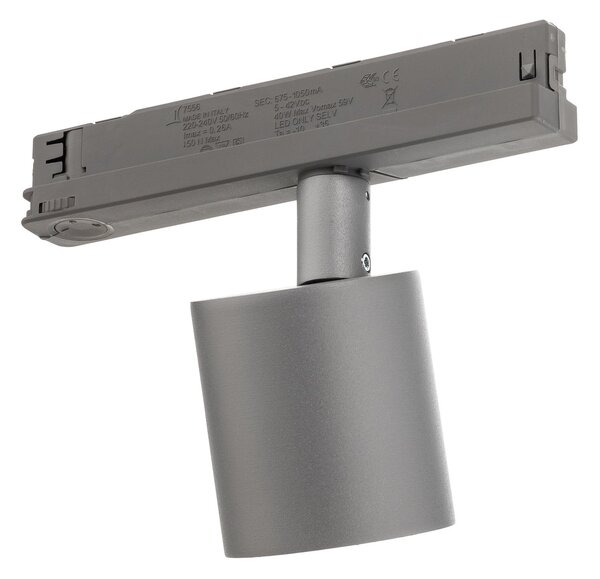 Ivela Spot LED pentru șină Perfetto Puro, trifazic argintiu 930, Metalic, Hol, Metal, Modern