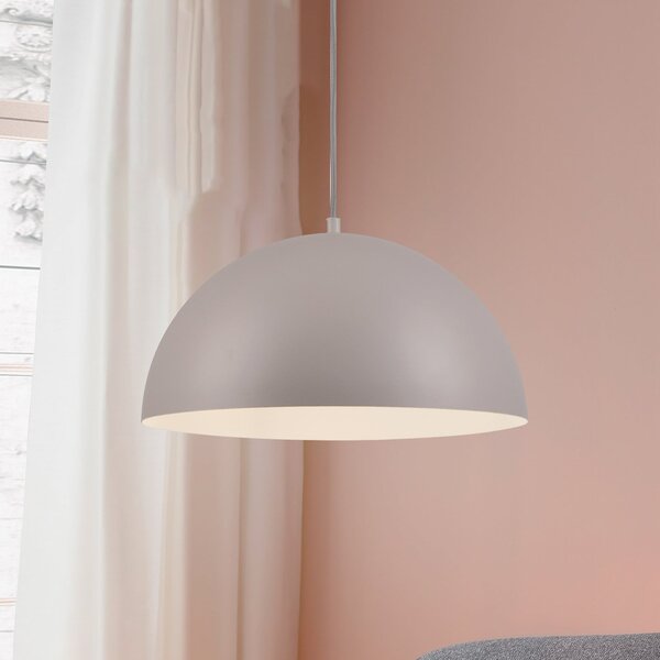 Schöner Wohnen Lampă suspendată Ali Sandbrise, fier, Ø 38 cm E27, reglabil, Bej, Camera de zi / sufragerie, Metal, Scandinavă