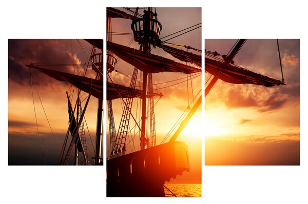 Tablou - Navă de pirați veche (90x60 cm)