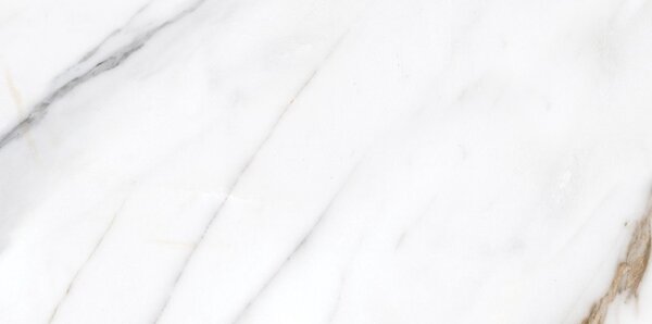 Gresie portelanata Cesarom Statuario, PEI4, textura lis, finisaj mat, alb, marmura, dreptunghiulara, grosime 9 mm, 60 x 30 cm