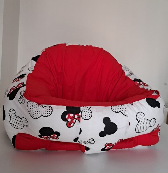 Fotoliu pentru bebe cu suport pentru picioare Kidizi Minnie, husa bumbac detasabila