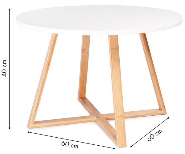 Măsuţă de cafea în stil scandinav 60 cm