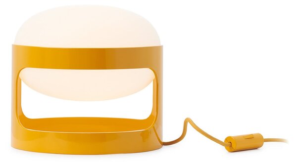 Kartell Lampa de masă KD28, galben muștar, Ø 25 cm, E14-LED, Galben, Camera de zi / sufragerie, Plastic, Design