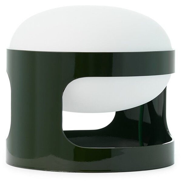 Kartell Lampa de masă KD28, verde pădure, Ø 25 cm, E14-LED, Verde, Camera de zi / sufragerie, Plastic, Design