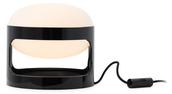 Kartell Lampa de masă KD28, negru, Ø 25 cm, E14-LED, Negru, Camera de zi / sufragerie, Plastic, Design