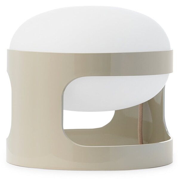 Kartell Lampa de masă KD28, gri, Ø 25 cm, E14-LED, Gri, Camera de zi / sufragerie, Plastic, Design