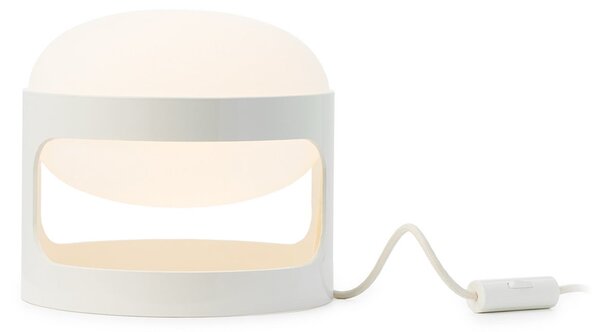 Kartell Lampa de masă KD28, albă, Ø 25 cm, E14-LED, Alb, Camera de zi / sufragerie, Plastic, Design