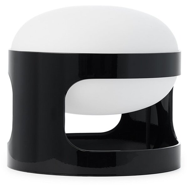 Kartell Lampa de masă KD28, negru, Ø 25 cm, E14-LED, Negru, Camera de zi / sufragerie, Plastic, Design