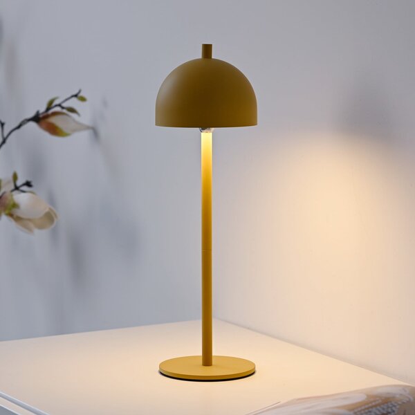 Schöner Wohnen Lampă de masă cu baterie LED Bellies, Blütenzauber IP54, reglabil, Galben, Camera de zi / sufragerie, Metal, Scandinavă