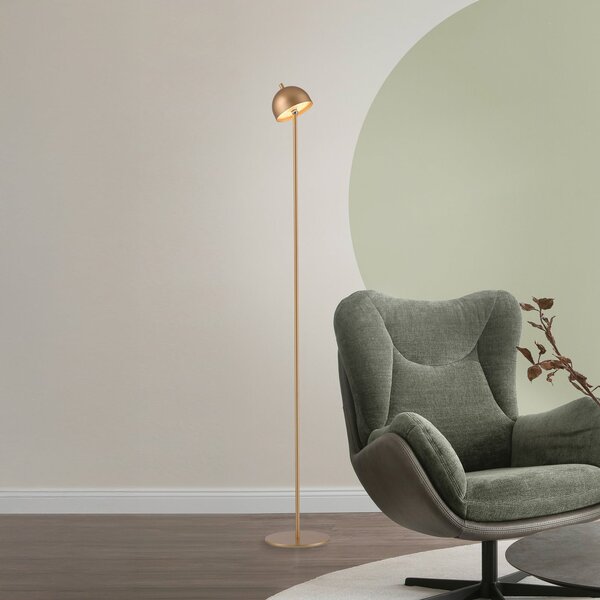 Schöner Wohnen Lampadar LED Bellis, aurie, IP54, reglabil, Auriu / Alamă, Camera de zi / sufragerie, Metal, Scandinavă