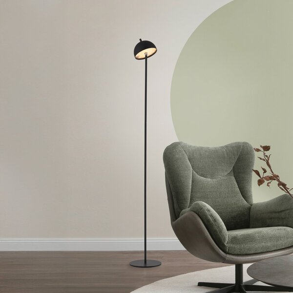 Schöner Wohnen lampadar LED Bellis, negru, IP54, reglabil, Negru, Camera de zi / sufragerie, Metal, Scandinavă
