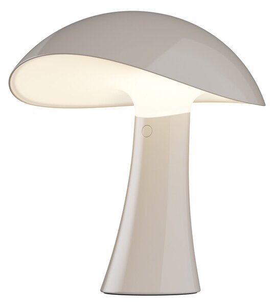 Louis Poulsen Lampă de masă cu baterie LED Rumee 220, gri, IP44, reglabil, Gri, Camera de zi / sufragerie, Plastic, Scandinavă