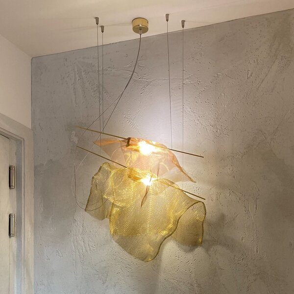Knikerboker Lampă suspendată Petite Parachute, bronz/cupru, Cupru, Hol, Metal, Design