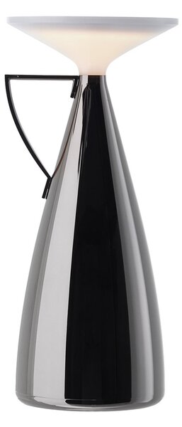 Kartell Lampa de masă cu baterie LED Camomille, gri închis, dimabil., reglabil, Gri, Camera de zi / sufragerie, Plastic, Design