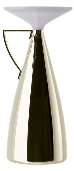 Kartell Lampa de masă cu baterie LED Camomille, crem, înălțime 24 cm, reglabil, Bej, Camera de zi / sufragerie, Plastic, Design