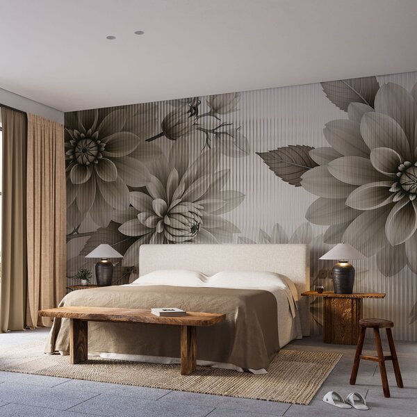 Fototapet Design floral elegant în tonuri stinse, Fototapet natură, Fototapet populare, w03197v1 - Tapeko.ro