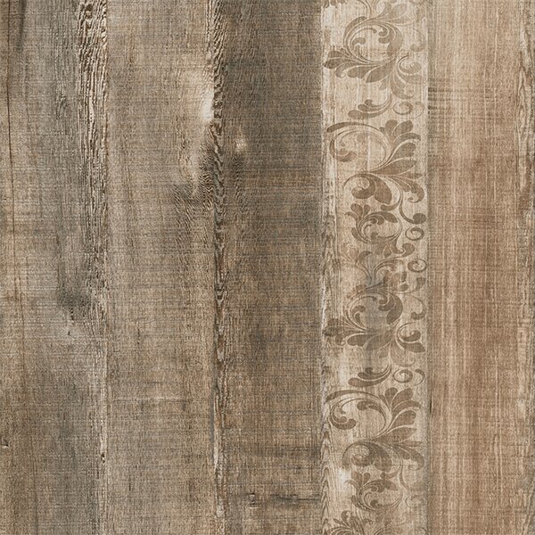 Gresie tip interior portelanata interior Kai Ceramics Atelier, maro, aspect de lemn, finisaj mat, 45 x 45 cm