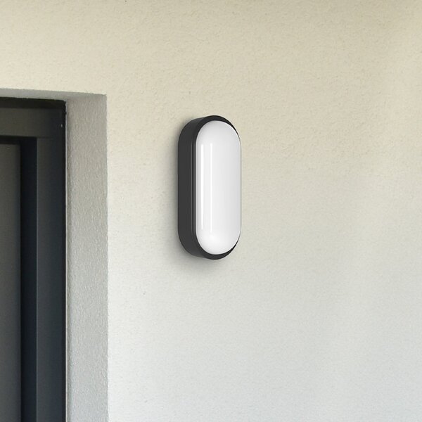 MEGATRON Lampă LED pentru exterior Zella Neo XL Sensor negru IP54, reglabil, Negru, Hol, Plastic