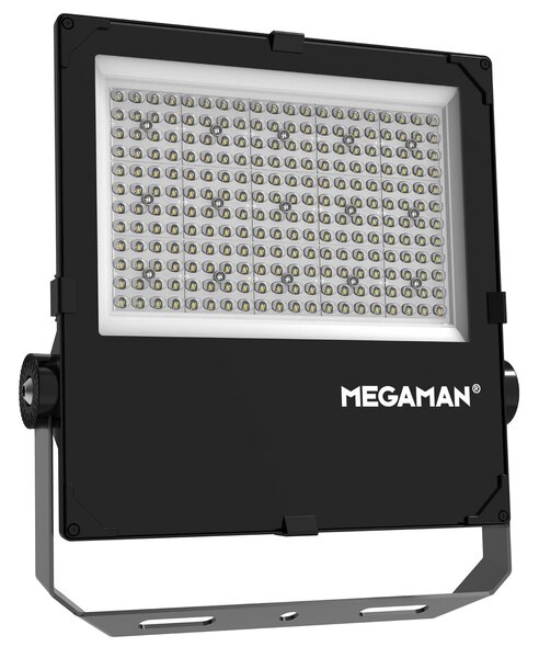 MEGAMAN Proiector exterior LED Hugo, 150 W, 3000 K, IP66, Negru, Aluminiu