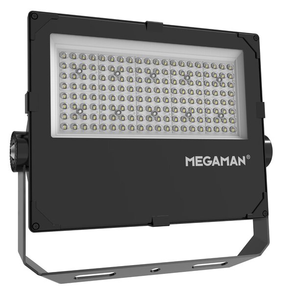 MEGAMAN Proiector exterior LED Hugo, 90 W, 3000 K, IP66, Negru, Aluminiu