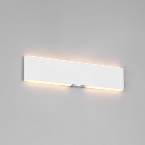Trio Lighting Aplică de perete cu LED și baterie reîncărcabilă Conchita, lățime 32 cm, albă,, reglabil, Alb, Camera de zi / sufragerie, Metal, Modern